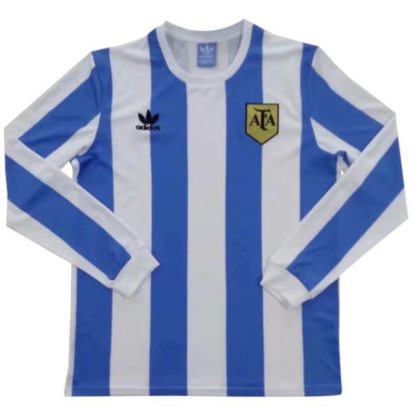 Argentina home long sleeve retro jersey maillot match men's first sportswear football shirt 1978